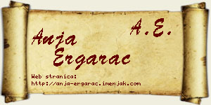 Anja Ergarac vizit kartica